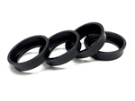Gear Head RC Replacement 2.2" EZ-Loc Beadlock Rings, Black Delrin (4)