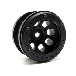 Gear Head RC Axial 2.2" Wheel Beadlock Rings, Simple Style, Black Delrin (4)