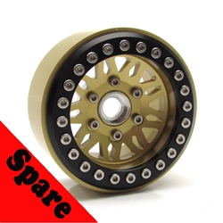 Gear Head RC 1.9" Vegas Beadlock Wheel, Gold (1) Spare