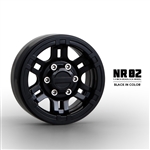 Gmade NR02 1.9" Beadlock Wheels Black (2)