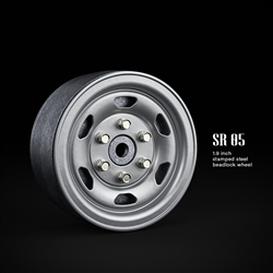 Gmade 1.9" SR05 Beadlock Wheels (Semigloss Silver) (2)