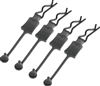 Hot Racing 1/8 Scale Body Clip Retainers with Large Body Clips - Black (4)