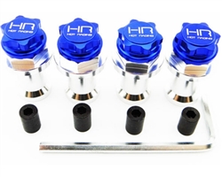 Hot Racing Blue 17mm Clod Wheel Adapters