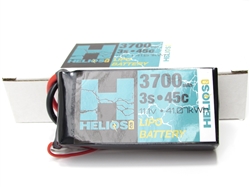 Helios RC 3S 11.1V 3700mAh 45C Shorty LiPo Battery - Deans