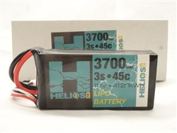Helios RC 3S 11.1V 3700mAh 45C Shorty LiPo Battery - EC3