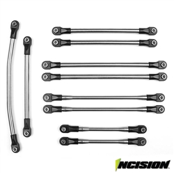 Incision SCX10 II 12.3" Wheelbase 1/4 Stainless Steel 10pcs Link Kit