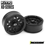 Incision 1.9" KMC XD229 Machete Black Plastic Wheels (2)