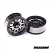 Incision 1.9" KMC XD229 Machete Black Chrome Plastic Wheels (2)