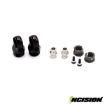 Incision S8E Machined Aluminum Shock Caps (2) - Black