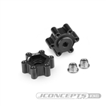 JConcepts Tribute Wheel Aluminum 12mm  Hex Adaptor - 11mm offset Black (2)