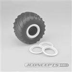 JConcepts Tribute Wheel (Glue On) Mock Beadlock Rings (4) White