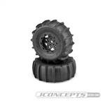 JConcepts Animal 2.2" / 3.0" Paddle Tires, Pre-Mounted on Tremor Wheels, Yellow Compound (2)