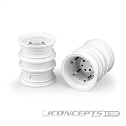 JConcepts Krimson Dually 2.6" Dual Truck Wheels White (2)