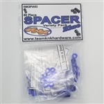Team KNK (60) Piece 3mm Aluminum Spacer Variety Pack - Blue