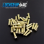 Locked Up RC M2 x 7mm Scale Hex Bolts (30) Brass Plated (LOC-041)