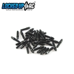 Locked Up RC M2  Acorn Nut Wheel Studs (35) MAG Black (LOC-057)