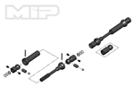 MIP X-Duty Center Drive Kit 115mm to 140mm w/ 5mm Hubs SCX10 II RTR12.3 WB, Wraith