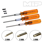 MIP Hex Driver Ball Wrench Set, Metric, 2.0/2.5/3.0mm, 3pcs