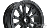 Pro-Line Pomona Drag Spec 2.2" Black Front Wheels (2)