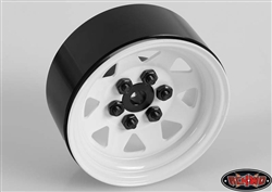 RC4WD 6 Lug Wagon 1.9" Single Steel Stamped Beadlock Wheel (White) (1) Spare