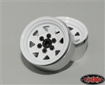 RC4WD 6 Lug Wagon 1.9" Steel Stamped Beadlock Wheels (White) (4)