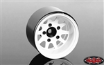 RC4WD Deep Dish Wagon 1.55" Stamped Steel Beadlock Wheels White (4)