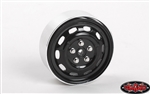 RC4WD Stamped Steel 1.7" 10-Oval Hole Wheels (Black) (4)