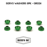 REEFS RC Servo Washers 8pk- Green