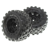 Redcat Volcano-16 Pre-mounted Tires with Black Wheels (2)