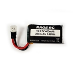 Rage RC 1S 3.7V 400mAh 25C LiPo Battery