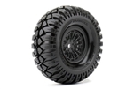 ROAPEX 1.9" Hardrock Crawler Tires Mounted on Black Wheels (2)