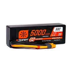 Spektrum 3S 11.1V 5000mAh 50C Smart G2 Hardcase LiPo Battery - IC3