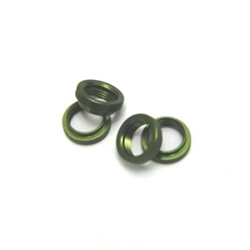 STRC CNC Machined Aluminum Shock Collar (w/O-rings) 4 pcs (Green) Yeti Wraith