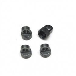 STRC Aluminum Upper Shock Caps (4pcs) for Vaterra Ascender Gun Metal