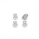 STRC Aluminum Upper Shock Caps (4pcs) for Vaterra Ascender (Silver)