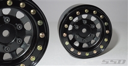 SSD RC 1.55" Steel D Hole Beadlock Wheels (Black) (2)