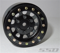 SSD RC Single 1.55 Steel D Hole Beadlock Wheel (Black) (1)