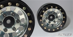 SSD RC 1.55" Steel D Hole Beadlock Wheels (Silver) (2)