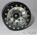 SSD RC Single 1.55" Steel D Hole Beadlock Wheel (Silver) (1)