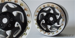 SSD RC 2.2" Champion Beadlock Wheels (Black / Silver) (2)