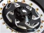 SSD RC Single 2.2" Champion Beadlock Wheel (Black / Silver) (1)