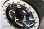 SSD RC Single 2.2" Champion PL Beadlock Wheel (Black / Silver) (1)
