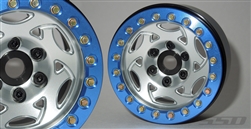 SSD RC 1.9" Champion Beadlock Wheels (Silver / Blue) (2)