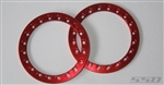SSD RC 1.9" Red Aluminum Beadlock Rings (2)