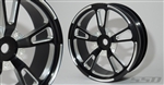 SSD RC V Spoke Front 2.2" Drag Racing Wheels (Black) (2)