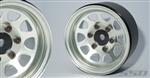 SSD RC 1.55" Steel D Hole Wheels (Silver) (2)