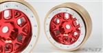 SSD RC 1.0" Aluminum / Brass Boxer Wheels (Red) (2)
