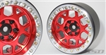 SSD RC 2.2" Boxer Beadlock Wheels (Red) (2)