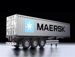Tamiya RC 40ft Maersk 1/14 Scale Container Trailer Kit