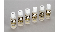 Team Losi Racing Silicone Shock Oil 6Pk, 17.5, 22.5, 27.5, 32.5, 37.5, 42.5 2oz